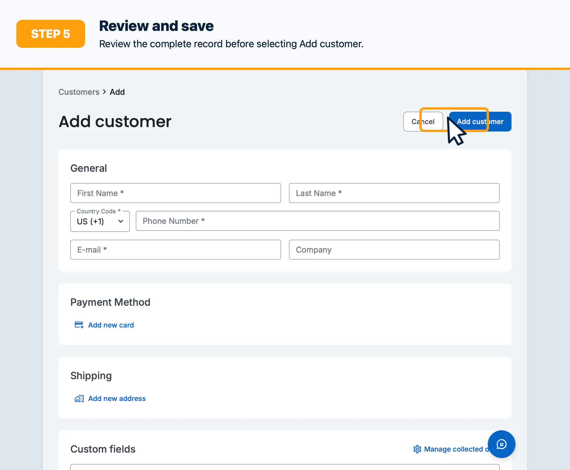 Step 5: Review and save
